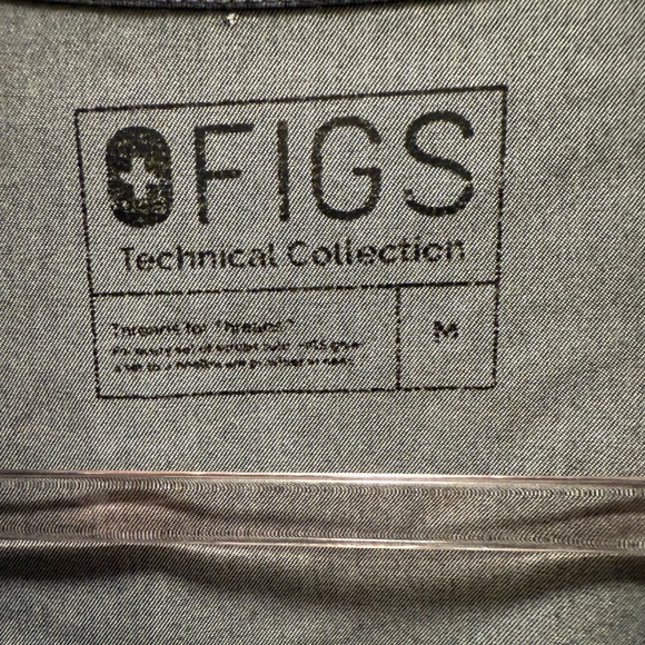 Figs Gray Scrub Short Sleeve Top Size M - Picture 2 of 5
